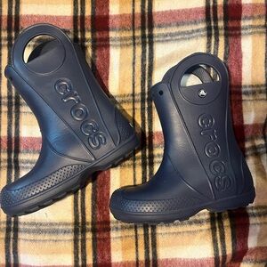 CROCS Kids Navy Rain Boots